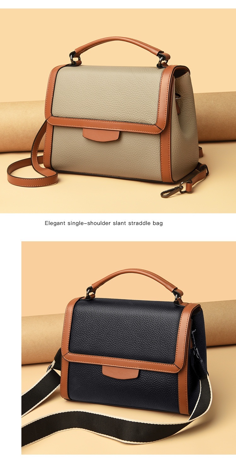 Fashionable Stylish Soft Leather Textured Handbag - Image 7
