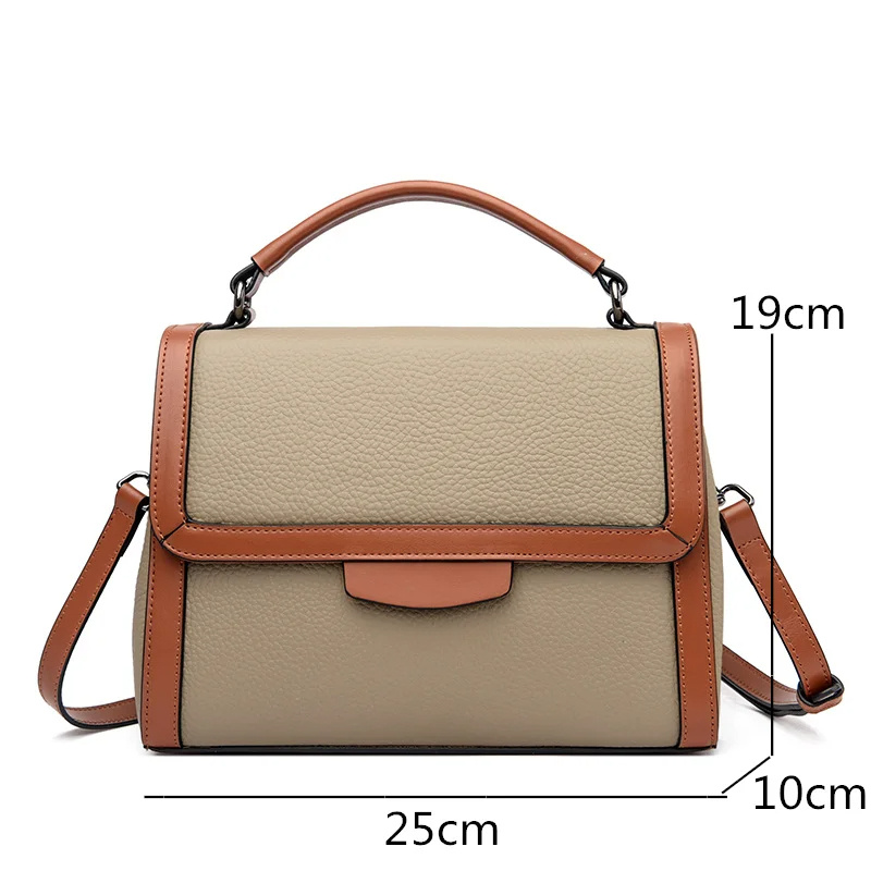 Fashionable Stylish Soft Leather Textured Handbag - Image 6
